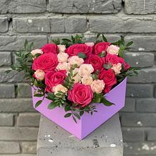 Цветочная композиция из Розы в коробке в Плесецке
