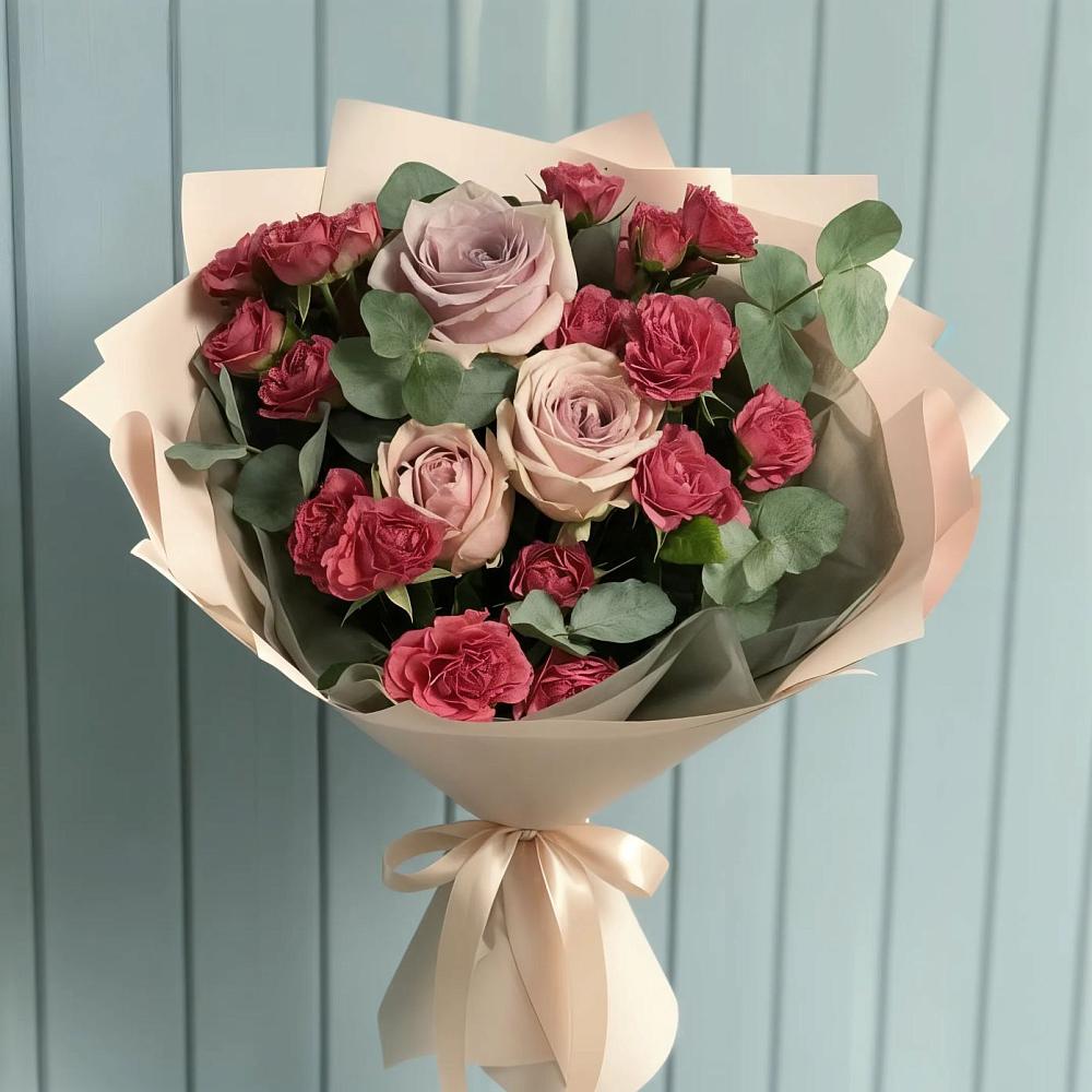 Букет цветов из: Гвоздики и Розы в Плесецке