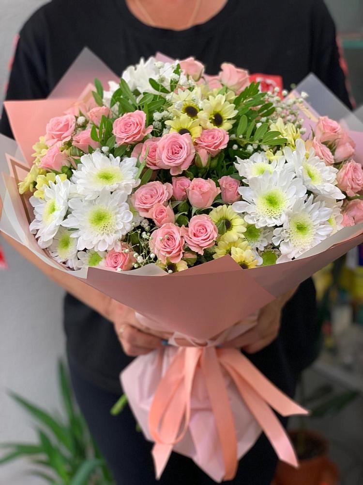 Букет цветов из: Розы и Хризантемы в Плесецке