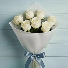 Букет 7 Белых роз Эдлесс Лав #REPLACE_PRED# Плесецке