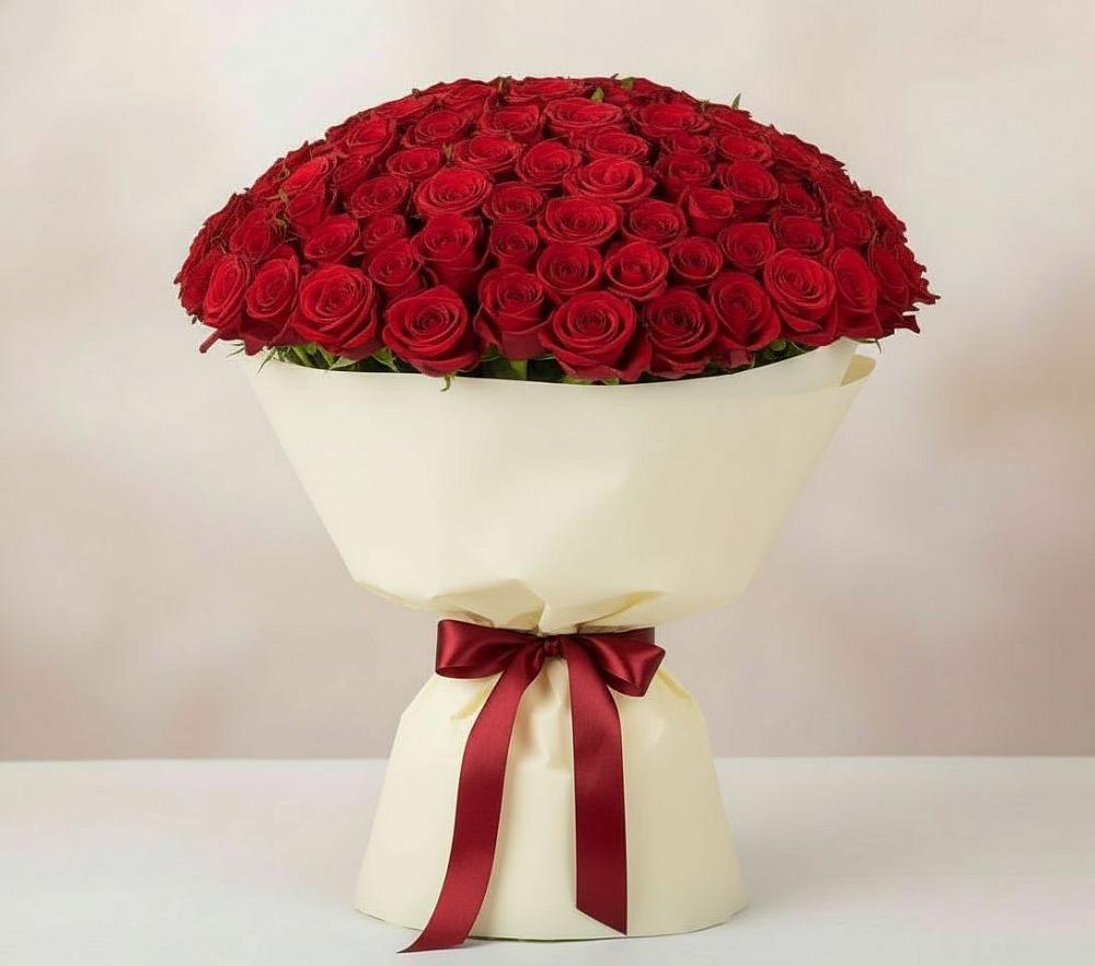Букет 101 Красная роза Милано в Плесецке