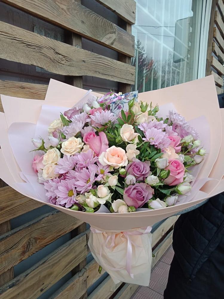 Букет цветов из: Розы и Хризантемы в Плесецке