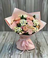 Букет цветов из:  Гвоздики, Розы и Хризантемы в Плесецке