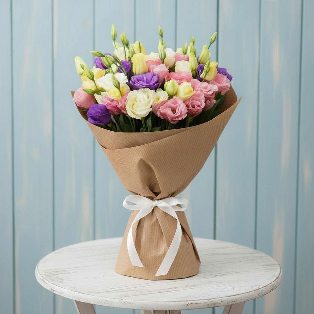 Букет цветов из: Лизиантусы в Плесецке