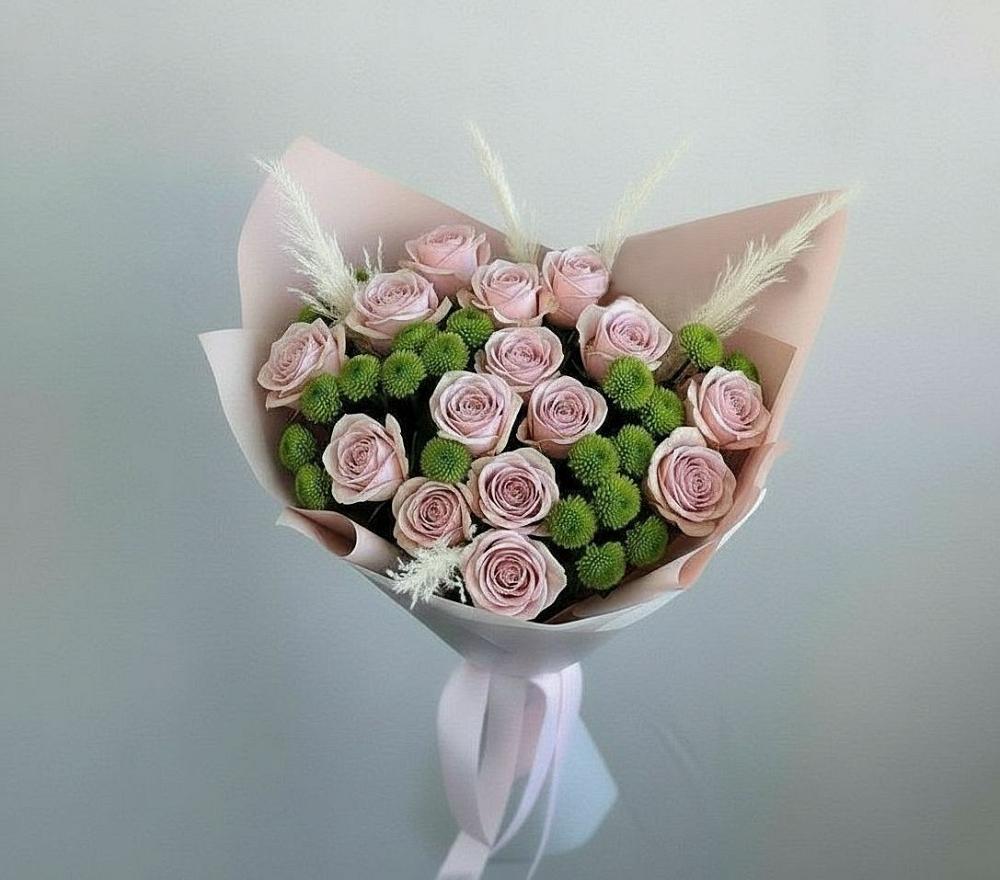 Букет цветов из: Розы и Хризантемы в Плесецке