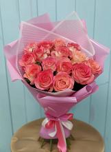 Букет 15 Розовых роз Равель в Плесецке