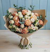 Букет цветов из:  Альстромерии и Розы в Плесецке