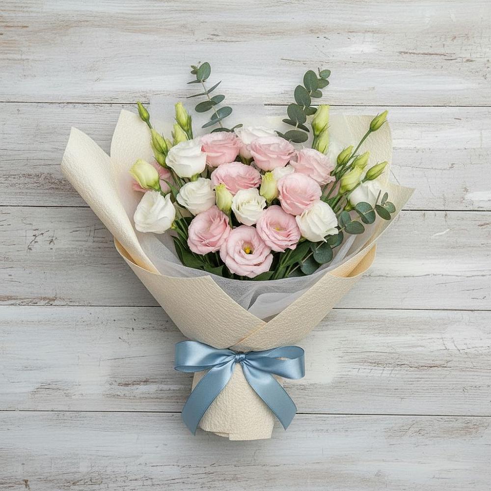 Букет цветов из: Лизиантусы в Плесецке